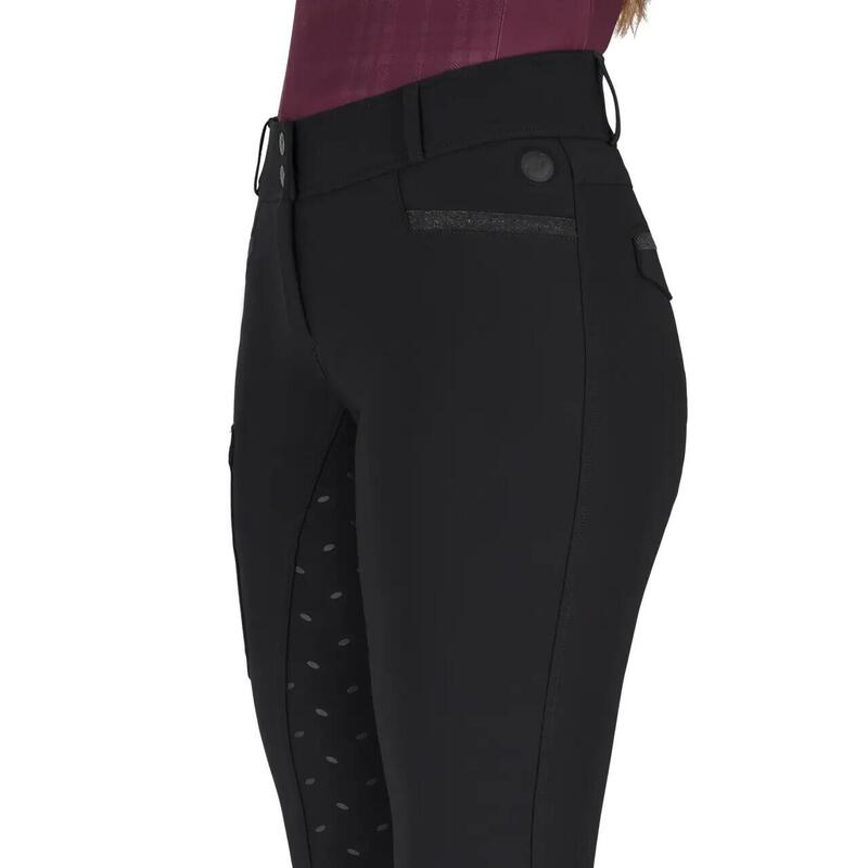 Pantalon echitație QHP Zahra cu grip complet