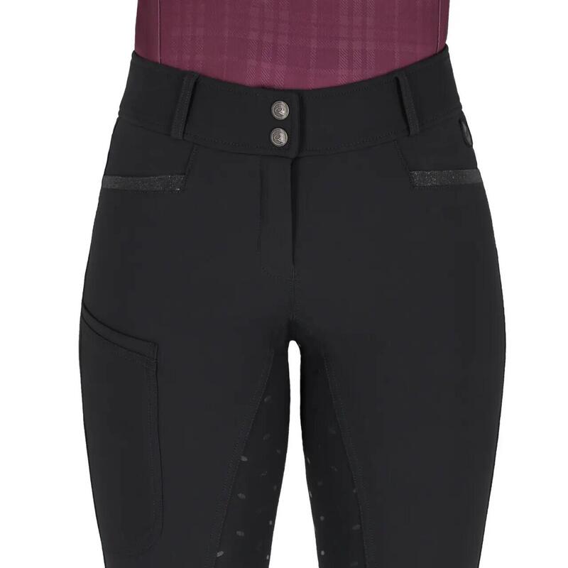 Pantalon echitație QHP Zahra cu grip complet