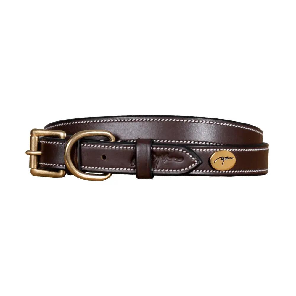 Flat leather dog collar Dy'on
