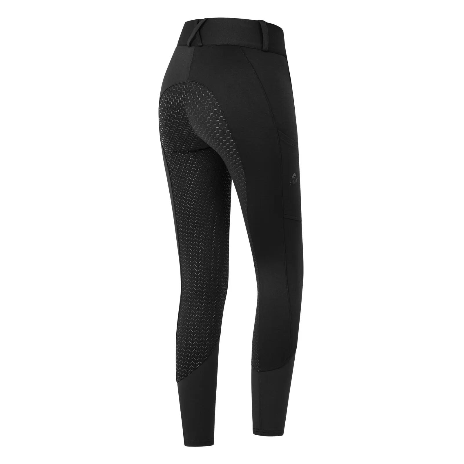 Pantalon équitation de concours full grip taille haute femme ELT Essential Silik 2/3