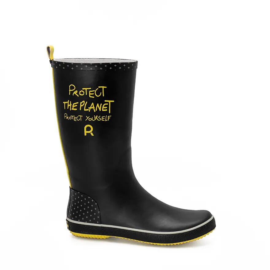 Rouchette - Bottes De Pluie Femme Rouchette Protect The Planet - Bottes - Noir - 38 - Decathlon