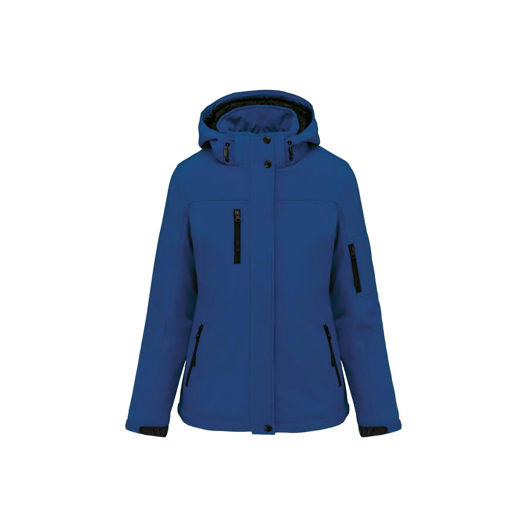 Kariban - Blouson À Capuche Softshell Doublée Femme Kariban - Blouson - Bleu - Decathlon