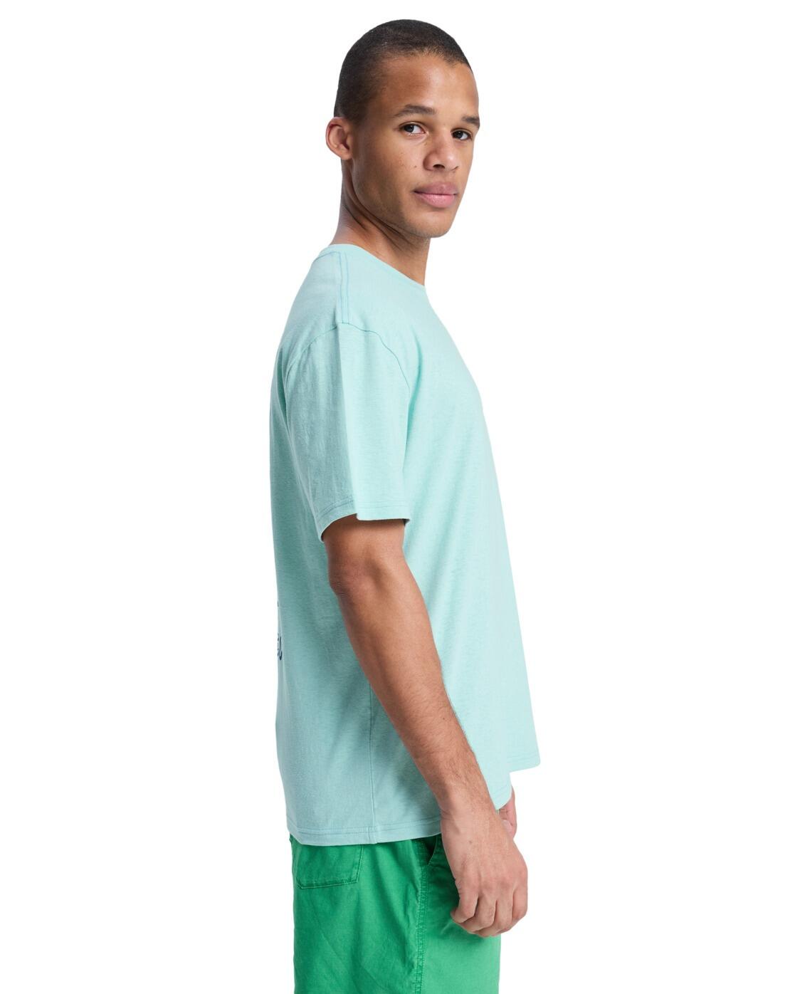 T-Shirt à manches courtes CURVE PALM Bleu Homme 3/4