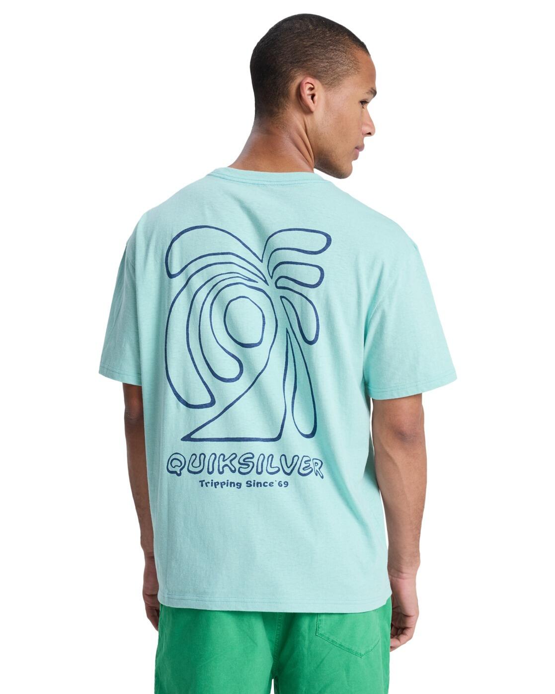 T-Shirt à manches courtes CURVE PALM Bleu Homme 2/4