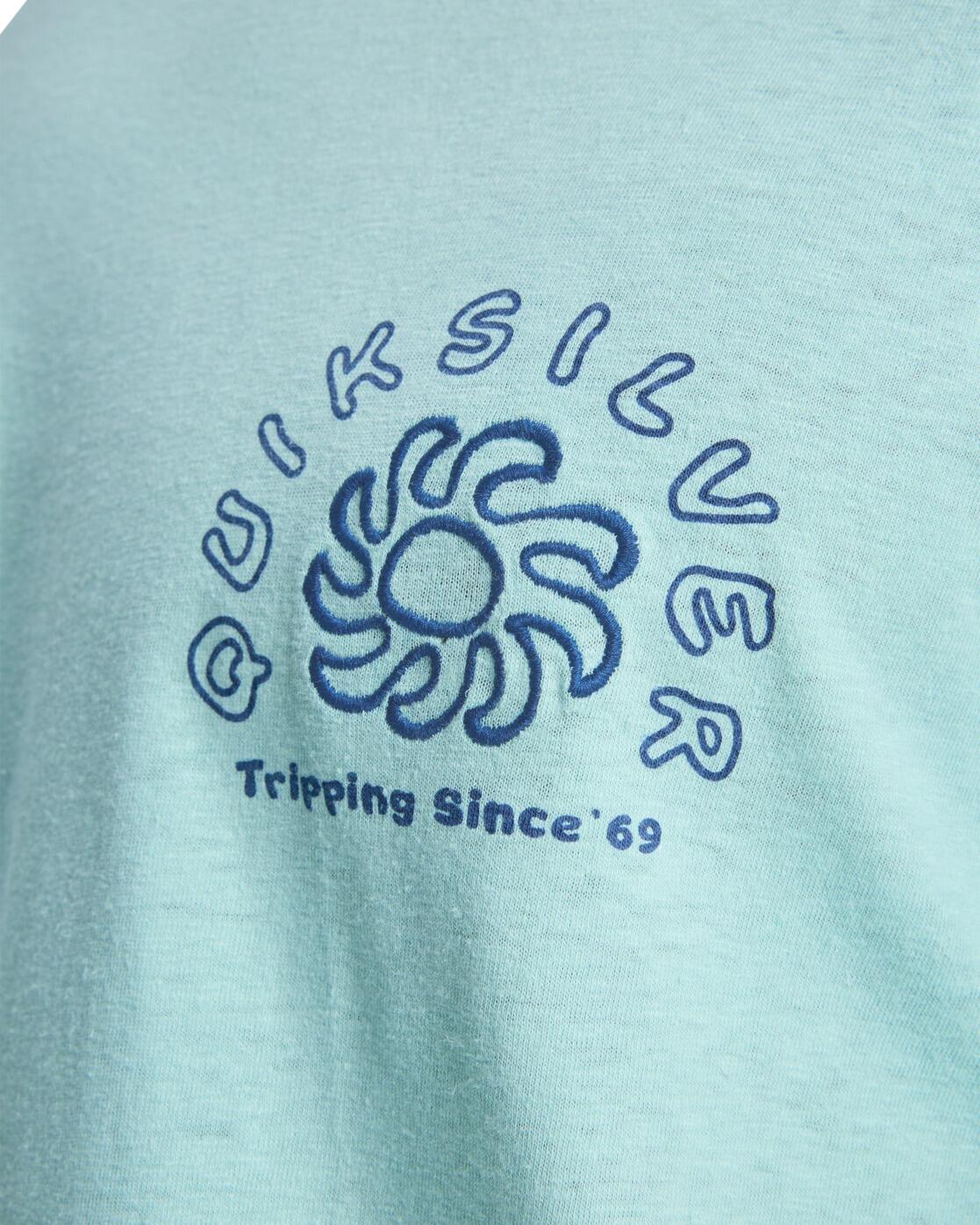 T-Shirt à manches courtes CURVE PALM Bleu Homme 4/4
