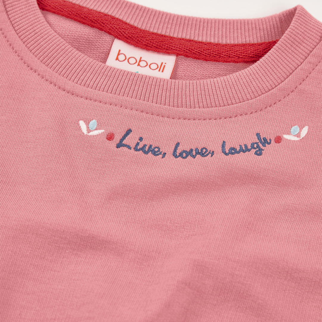 Sudadera de verano de gimnasia kids niña boboli salmón 3/4