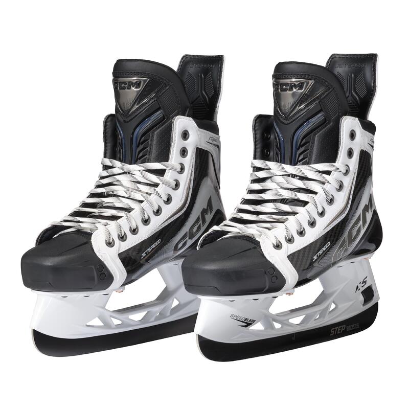 Pantofi de hochei CCM JetSpeed ​​​​FT8 Pro White SR, conici