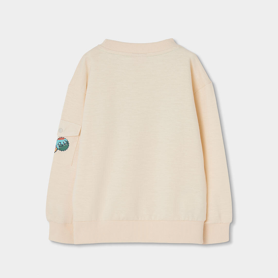 Sudadera de verano de gimnasia kids niño boboli crudo 2/4
