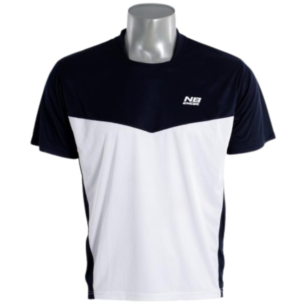 ENEBE MAGNETO Homem Branco/Azul Marinho – Camisola Técnica de Pádel Manga Curta 3/3