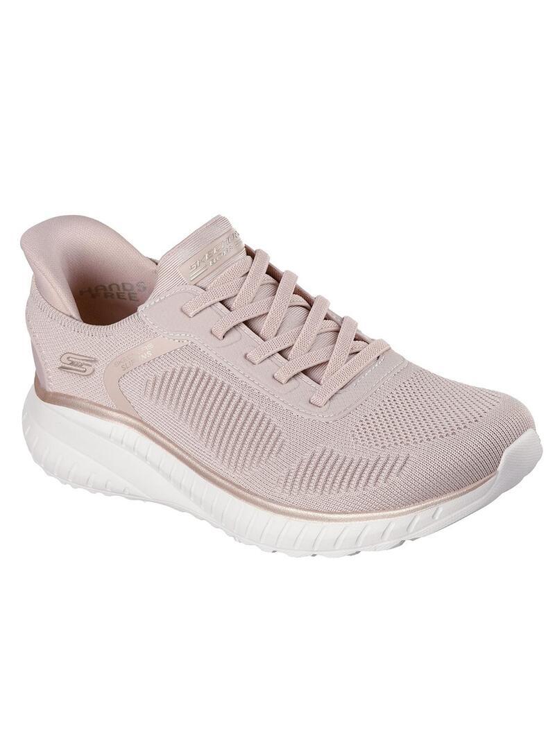 Chaussures pour femme Skechers bobs squad slip Rose 3/5