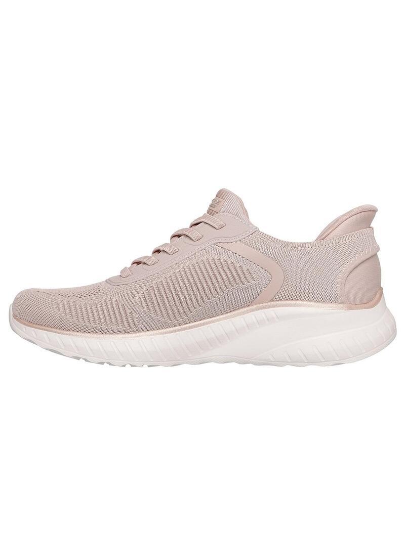 Chaussures pour femme Skechers bobs squad slip Rose 2/5
