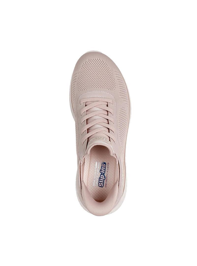 Chaussures pour femme Skechers bobs squad slip Rose 4/5