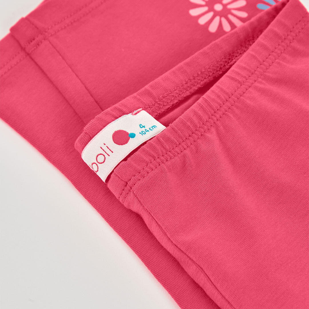 Leggings de verano de gimnasia kids niña boboli fresa 3/4