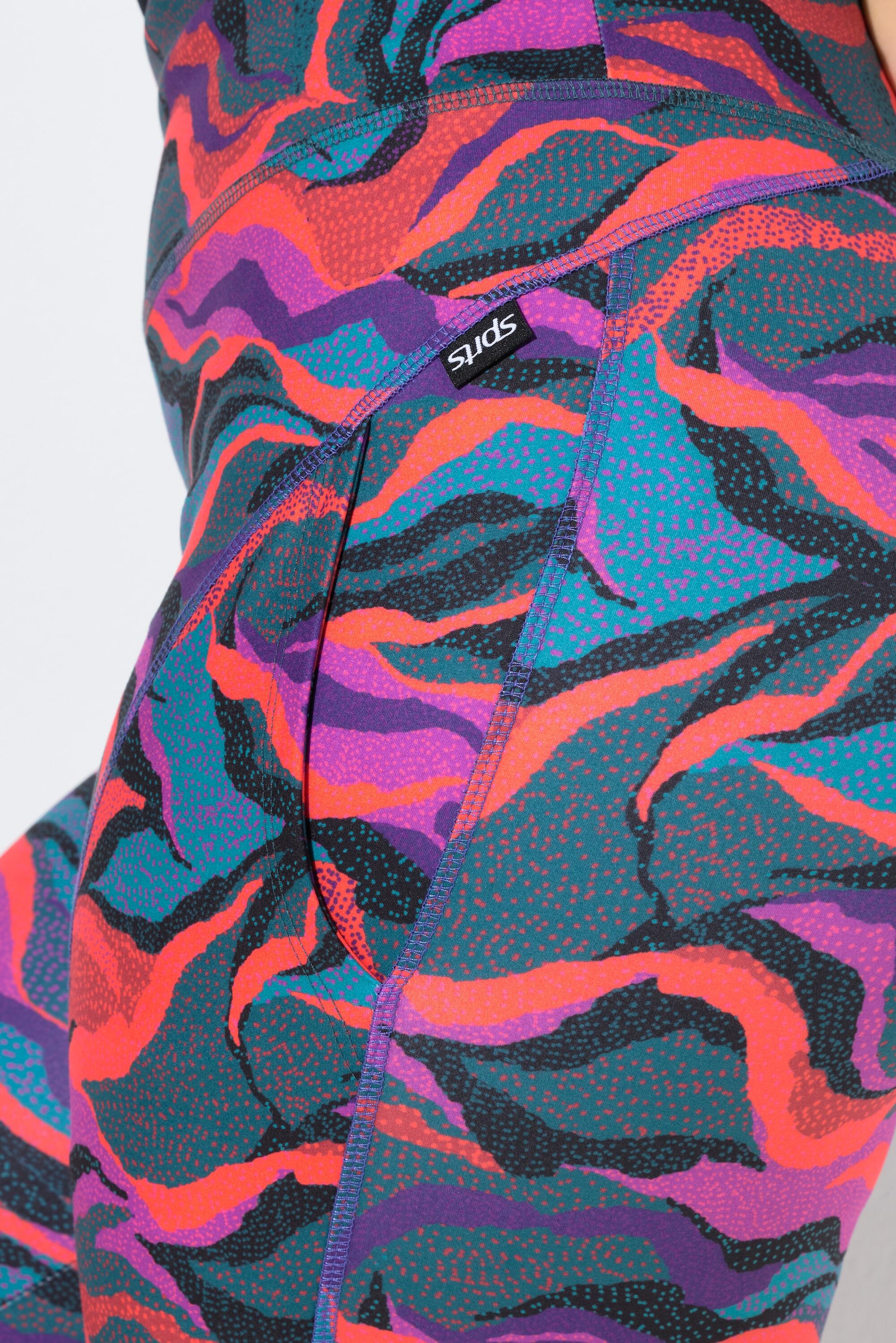 Dames 3/4-sportlegging thermojersey hoge taille gerecycled 4/6