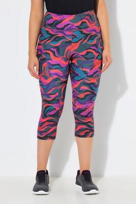 Dames 3/4-sportlegging thermojersey hoge taille gerecycled