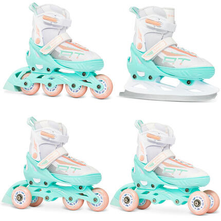 Patines Ajustables 4en1 Profession Blanco/Oro