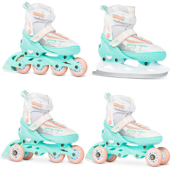 Patines Ajustables 4en1 Profession Blanco/Oro