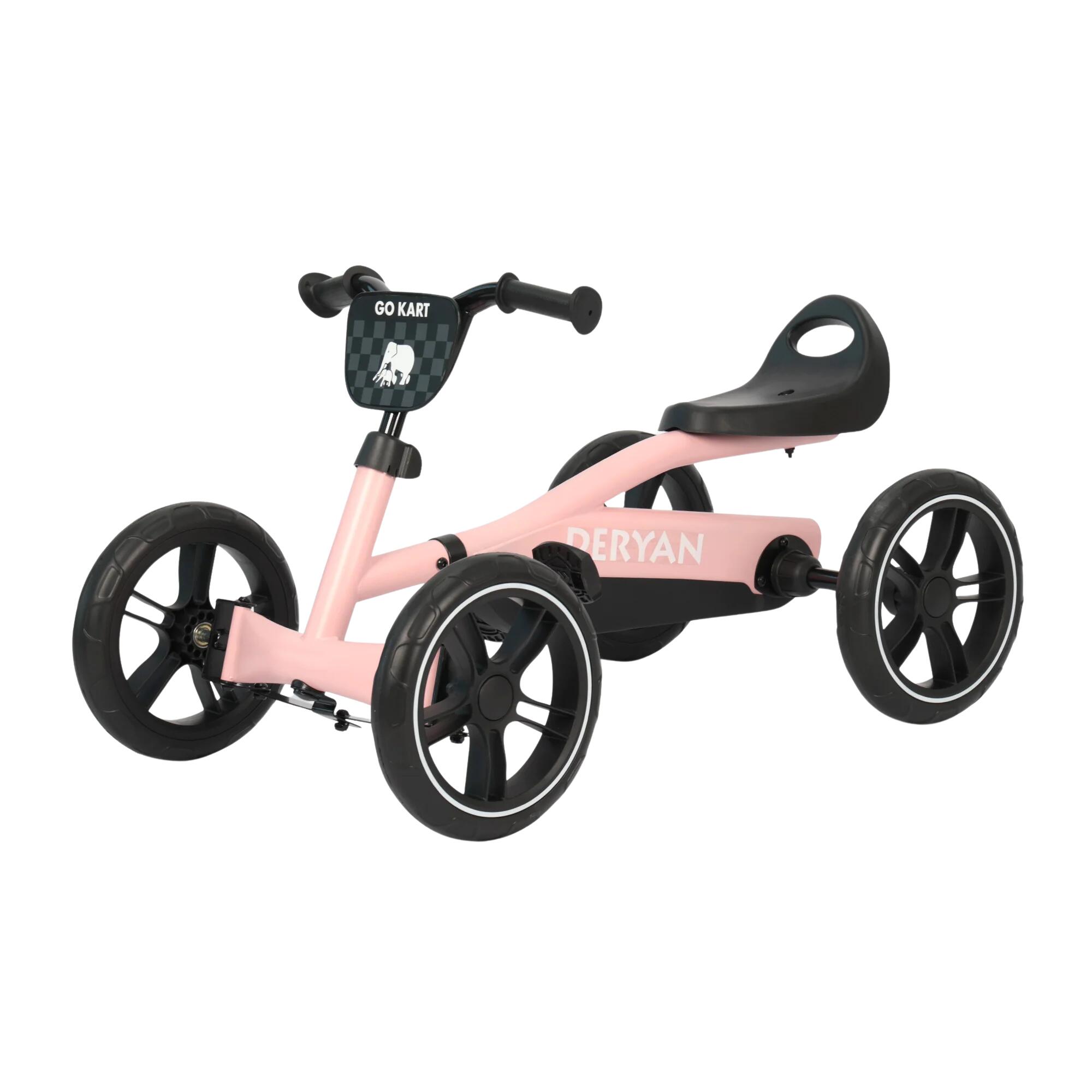 Deryan - Deryan Kart – Karting À Pédales – Dès 2 Ans – Siège Réglable – Rose - Porteur - Rose - 8" - Decathlon