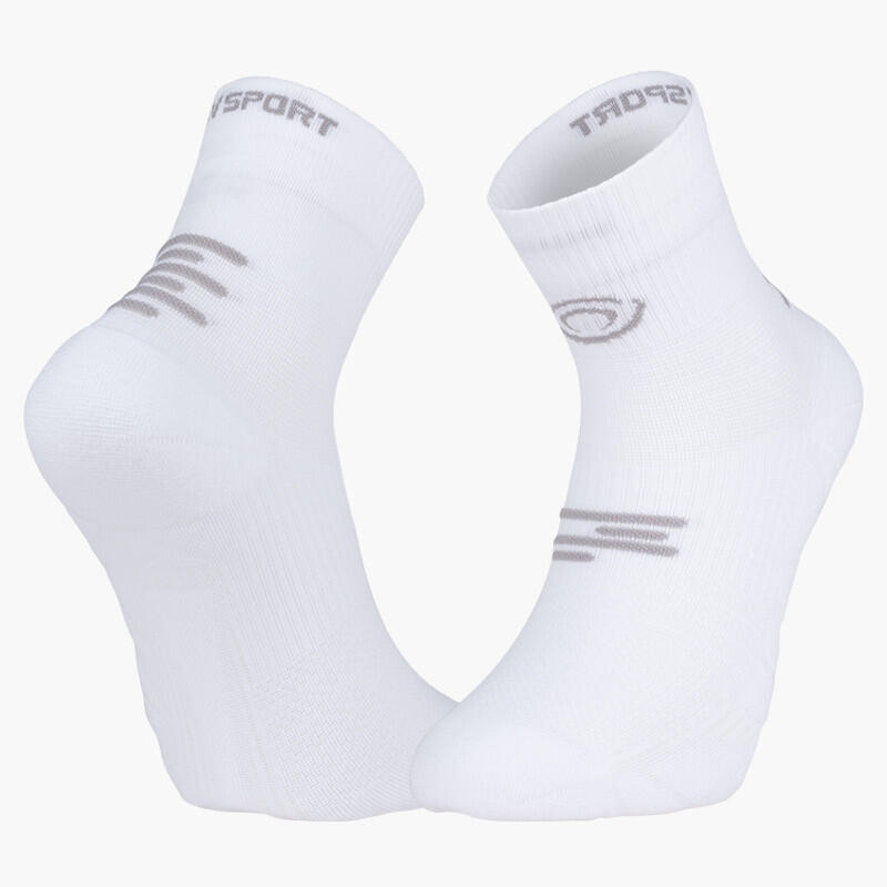 Bv Sport - Chaussettes Run Marathon Mid Blanc/gris - Chaussettes - Blanc - 36/38 - Decathlon
