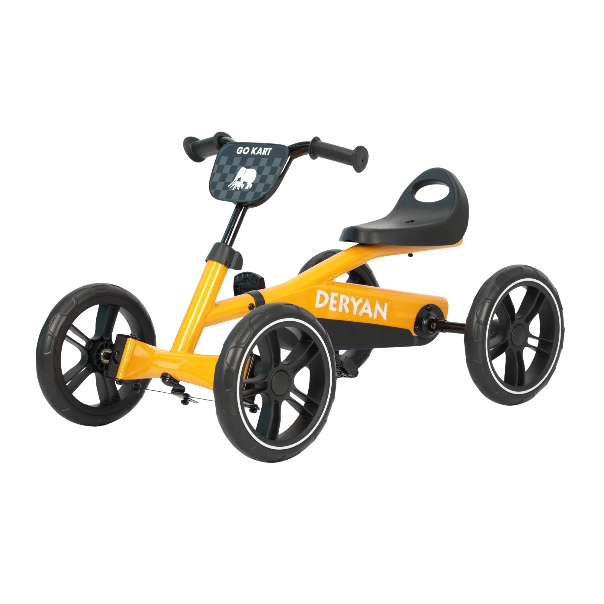 Deryan - Deryan Kart – Karting À Pédales – Dès 2 Ans – Siège Réglable – Orange - Porteur - Orange - 8" - Decathlon