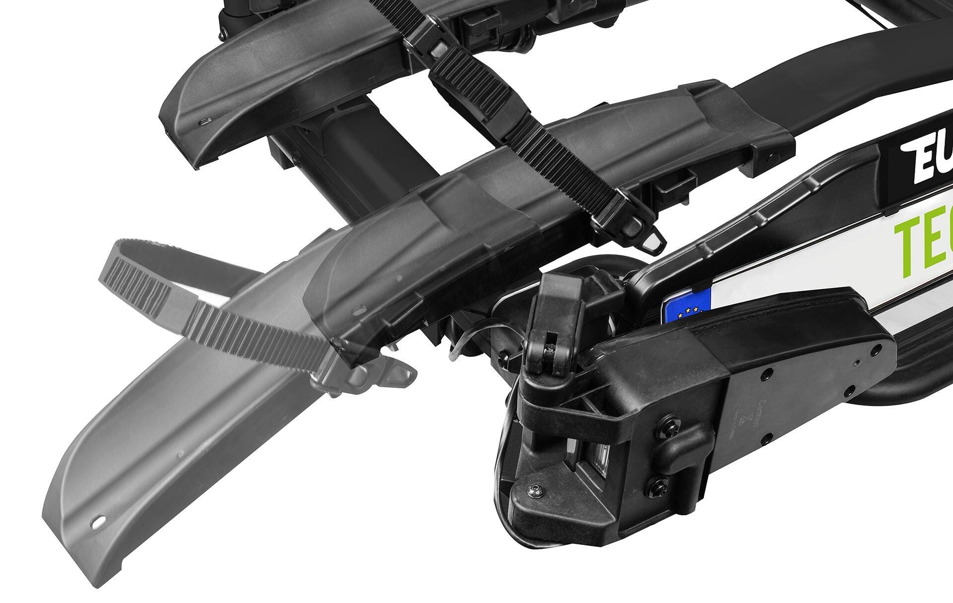 PORTE-VÉLOS 2 VÉLOS TECDC1+ POUR VÉHICULES À FEUX LEDS ET GRAND HAYON  - EUFAB 6/7