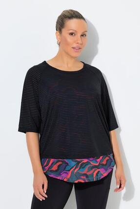 Damen Funktions-Shirt doppellagig Rundhals 3/4-Arm