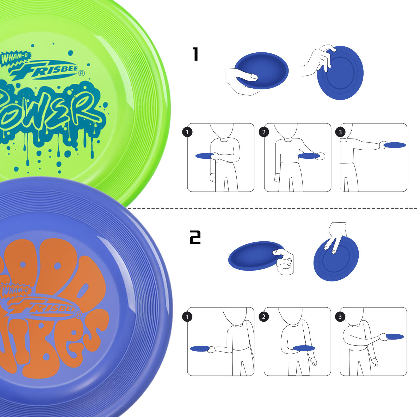 Paquete de 2 Discos Voladores Ligero Frisbee Fastback, 23,75 cm - 100 g 4/7