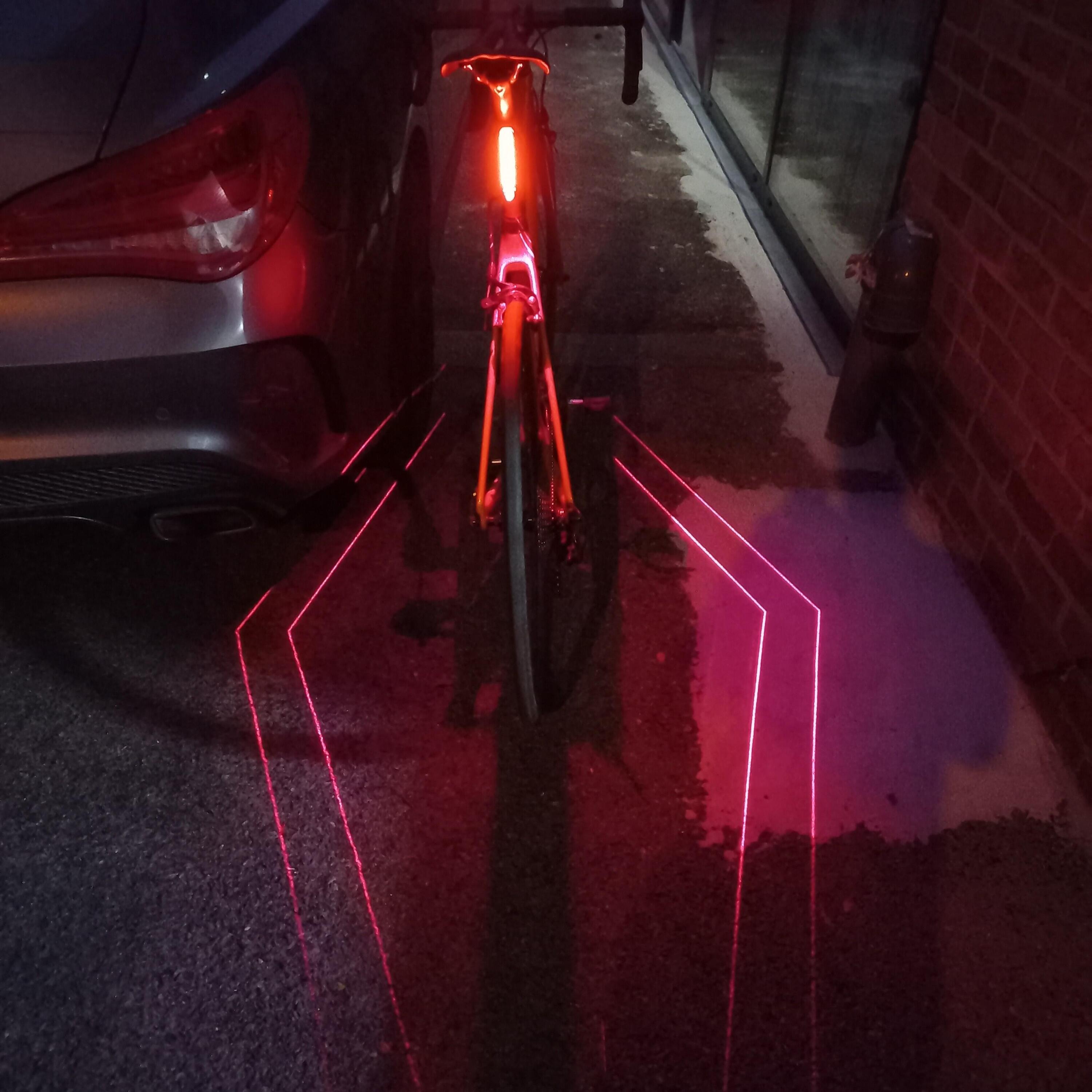 Luz trasera LED roja y láser de 200 lúmenes 2/6