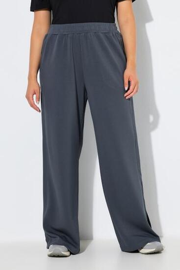 Femme Pantalon de jogging jambe large et fendue sur toute la longueur
