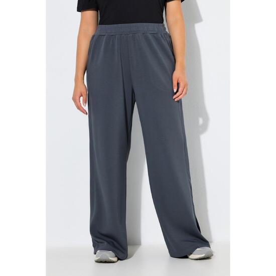 Damskie Spodnie dresowe rozcięcia po bokach szerokie nogawki elastyczny pas