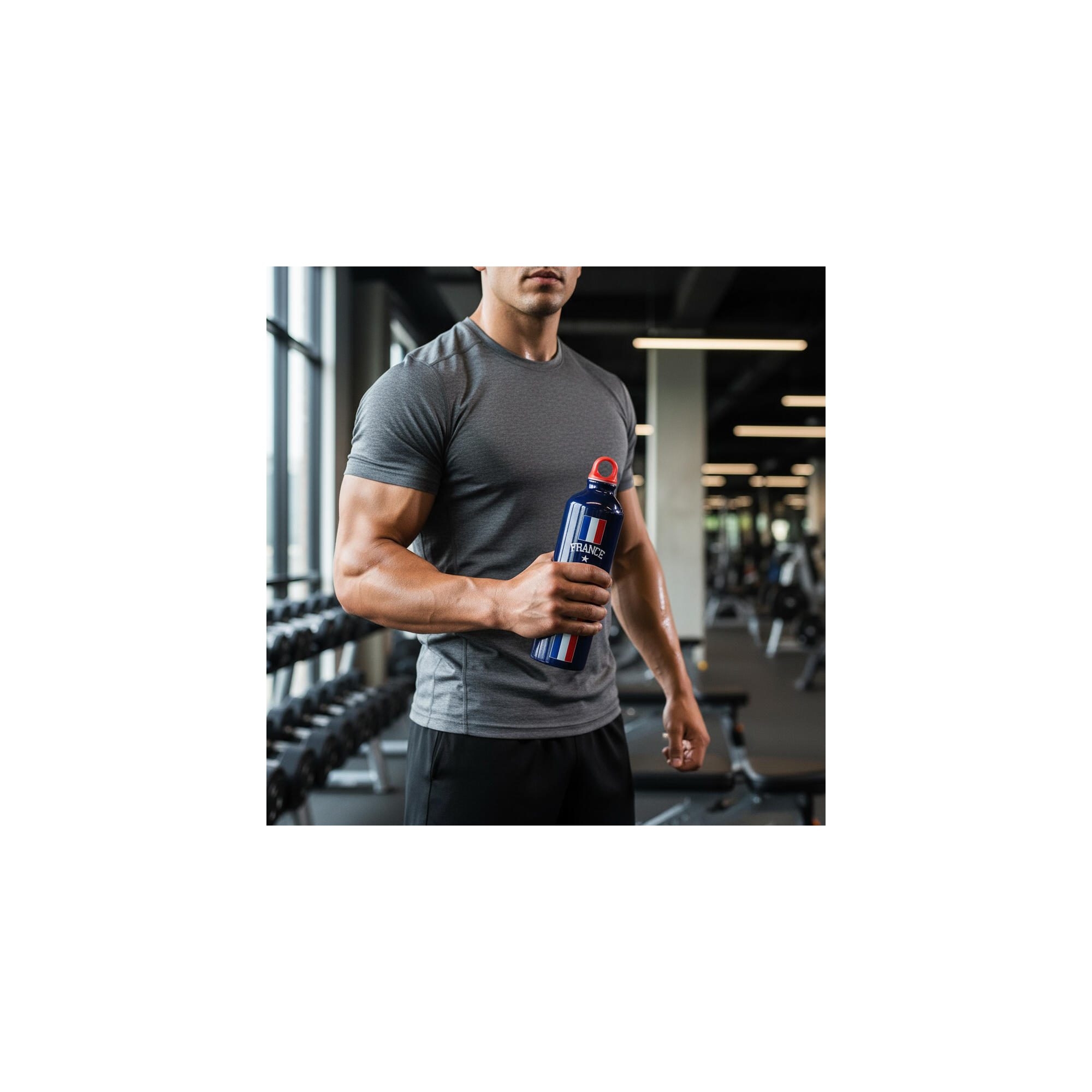 Gourde de sport Fédération Française de Football-Aluminium-750 ml 3/5