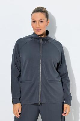 Dames sweatvest koelend opstaande kraag lange mouwen