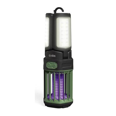 Buitenlantaarn met 3000 mah powerbank en muggenwerende lamp.