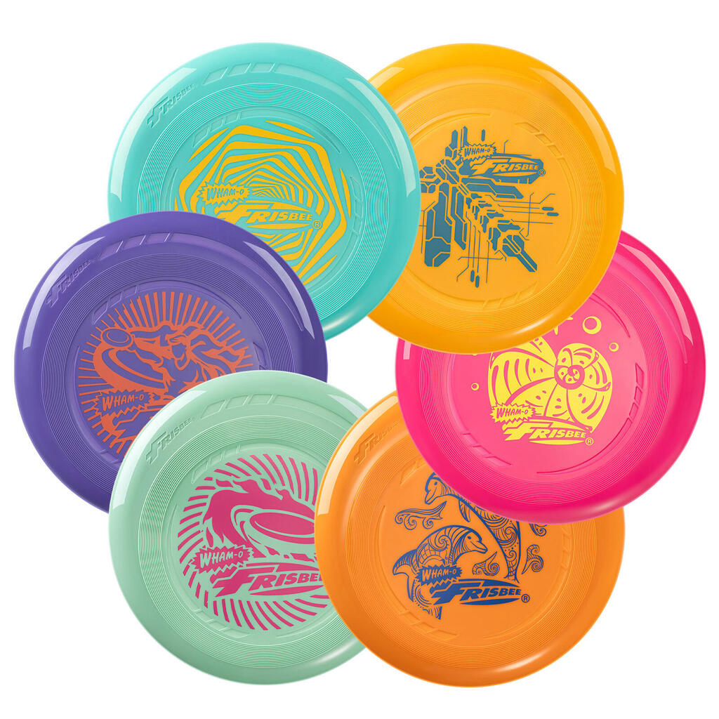 Flying Disc 6 Pack Lightweight Toy Frisbee Go, 22.86cm -  70g