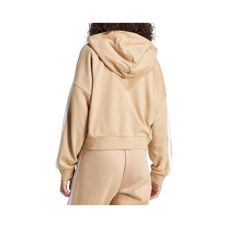 Hanorac pentru femei Essentials 3-Stripes French Terry Hoodie Quarter Zip