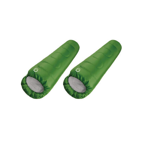 Lot 2 sacs de couchage randonnée O'Camp - Forme momie - 220 x 80 cm