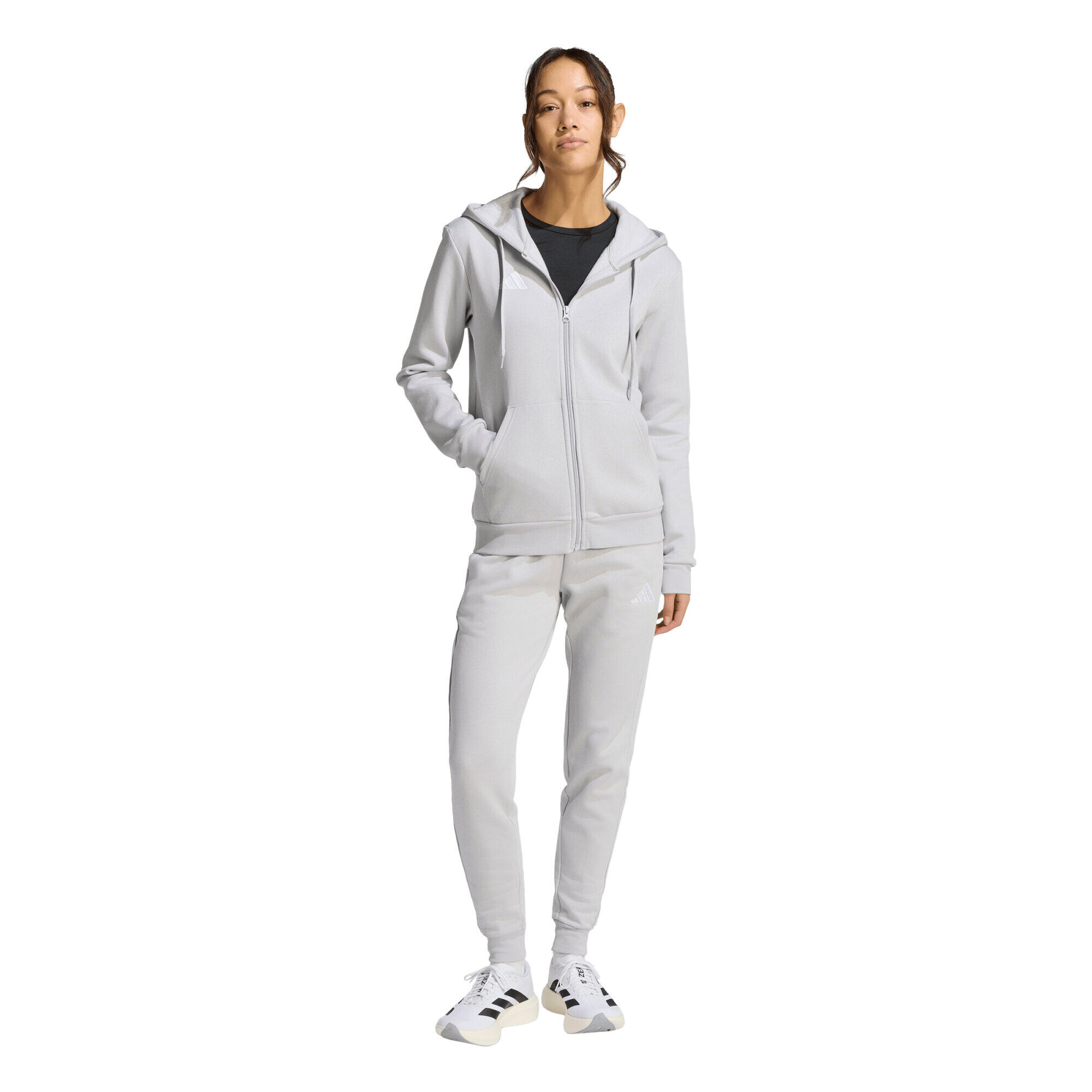 adidas Entrada 26 felpa con cappuccio donna - taglio standard, zip completa 5/7