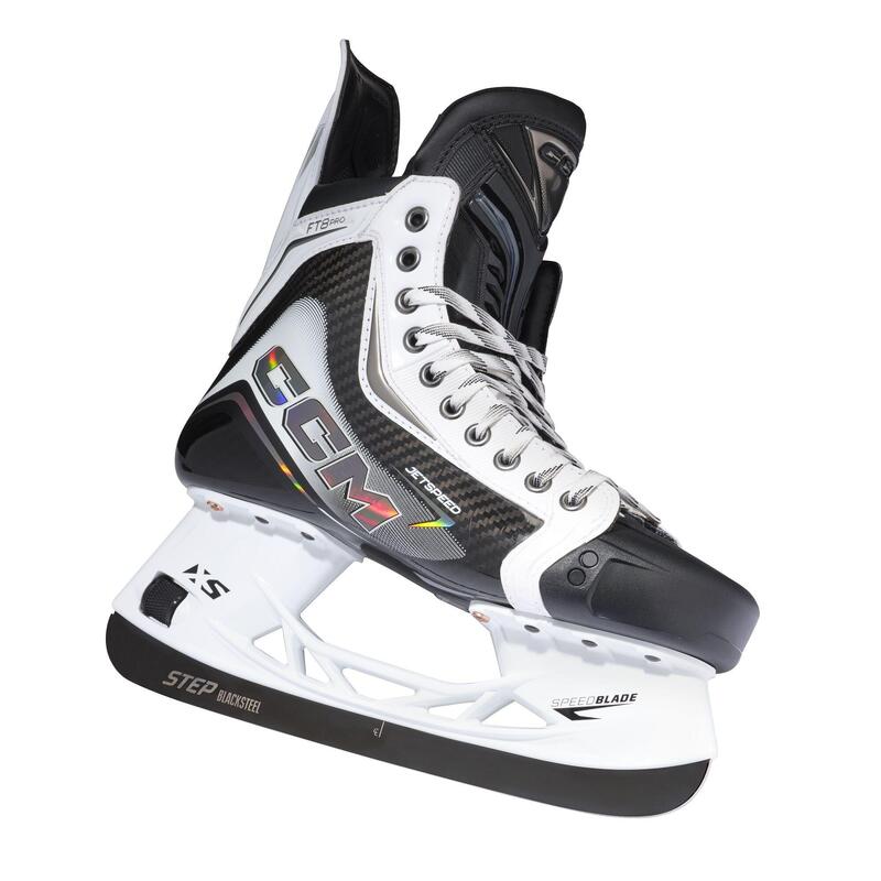 Patine de hochei pe gheață CCM Jetspeed FT8 Pro INT, ediție albă, standard