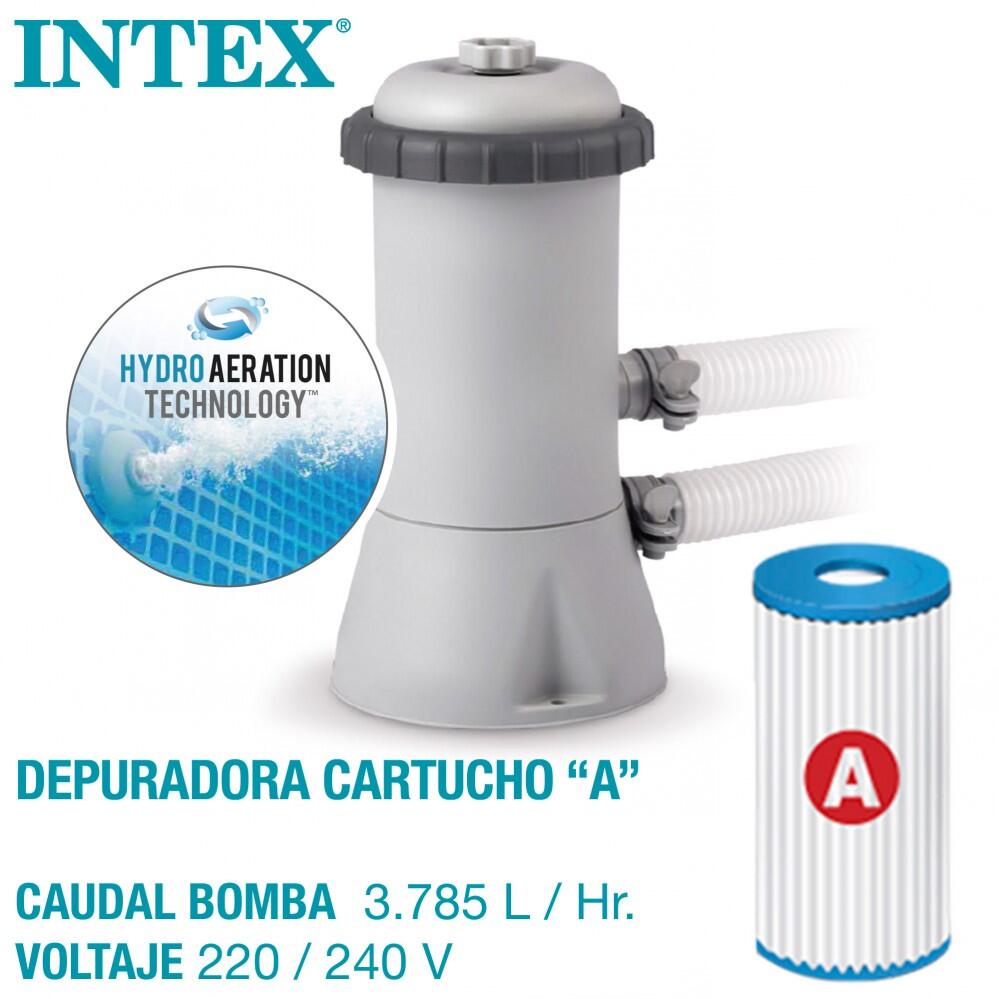 PISCINE TUBULAIRE INTEX ROND BALTIK EFFET BOIS 4.57 X 1.22 M 3/7