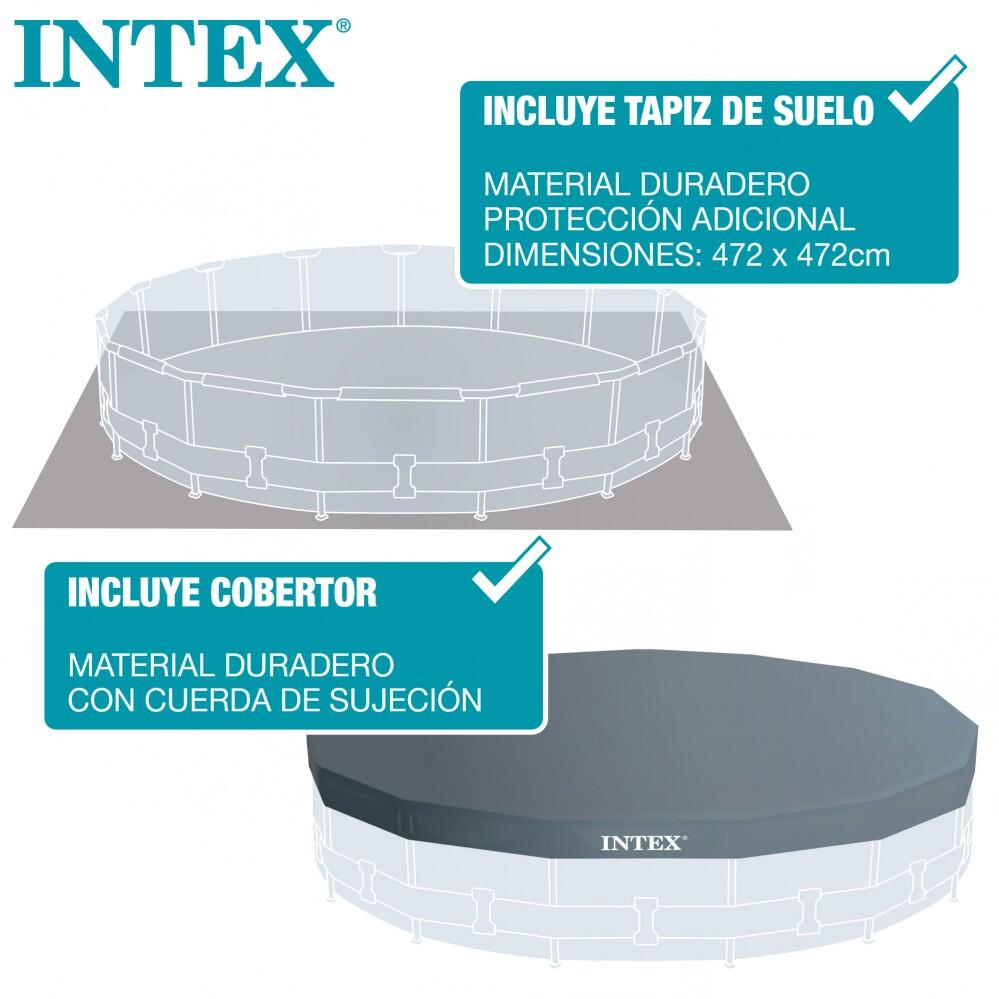 PISCINE TUBULAIRE INTEX ROND BALTIK EFFET BOIS 4.57 X 1.22 M 5/7
