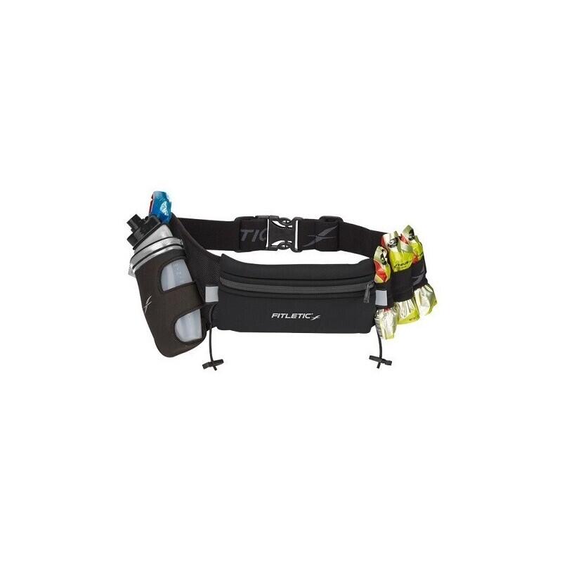 Ceinture d'hydratation 1 gourde 350ml et portes gels noir Fitletic 3/6