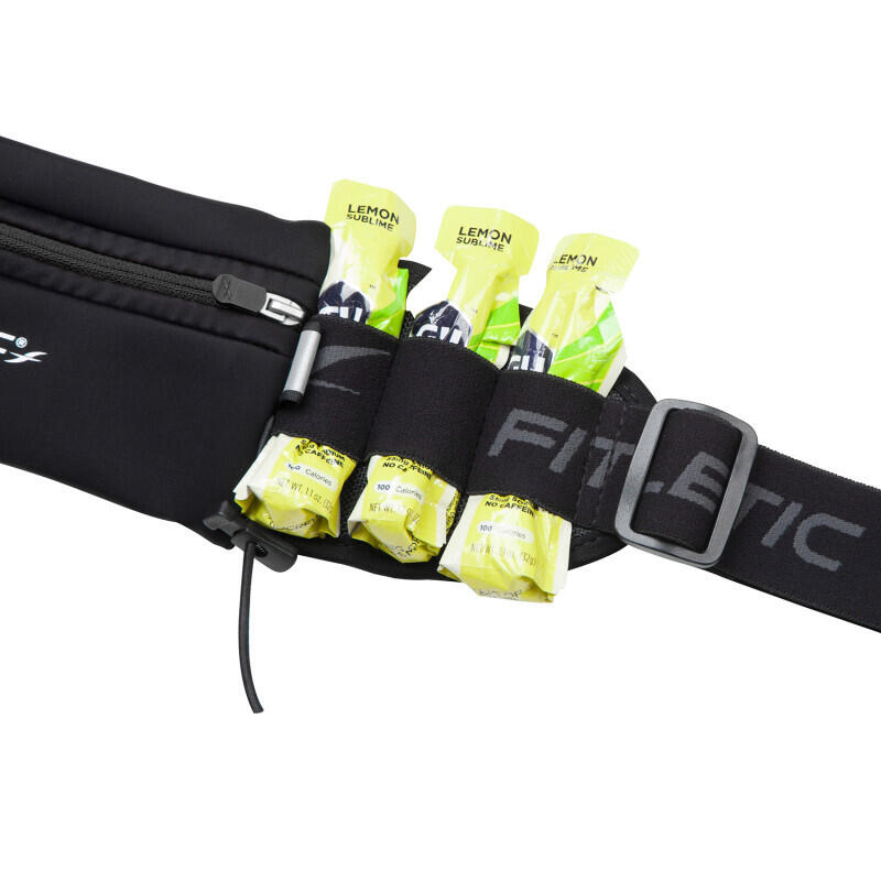 Ceinture d'hydratation 1 gourde 350ml et portes gels noir Fitletic 6/6