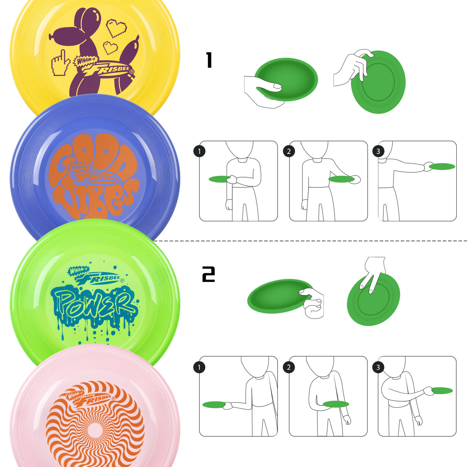 Paquete de 4 Discos Voladores Ligero Frisbee Fastback, 23,75 cm - 100 g 4/7