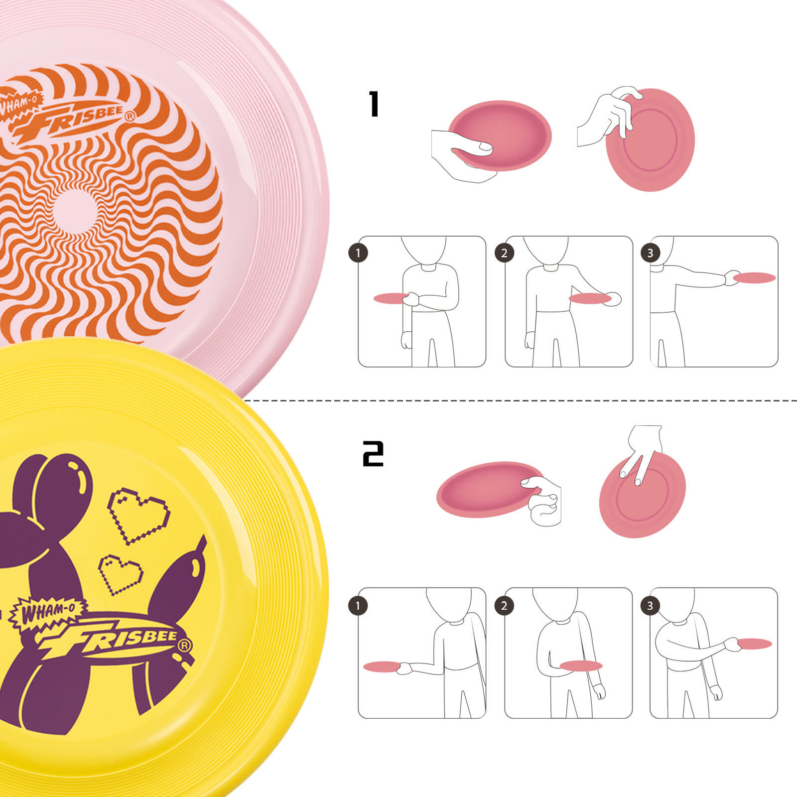 Paquete de 2 Discos Voladores Ligero Frisbee Fastback, 23,75 cm - 100 g 4/7