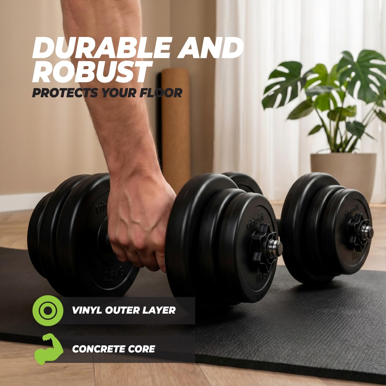 Haltère ajustable - vinyle, 15 kg 4/7