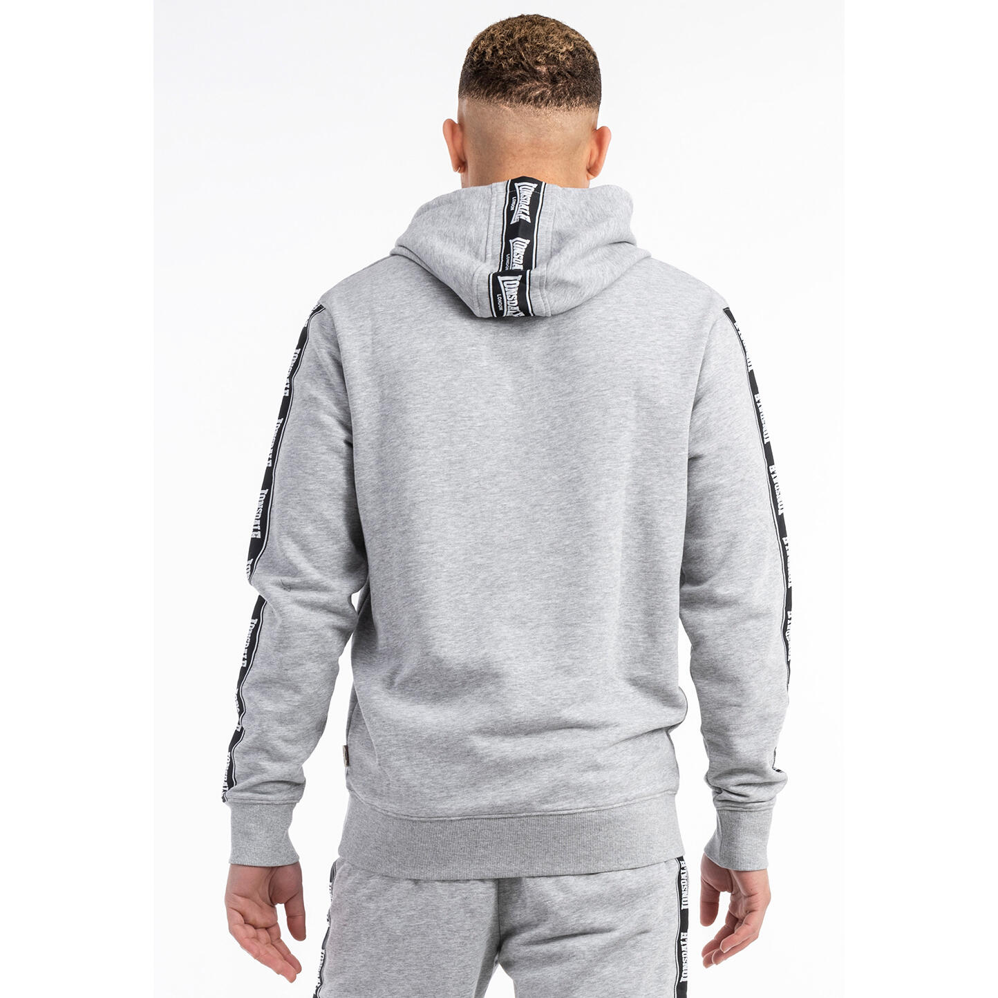 repeat tape fleece overhead hoodie