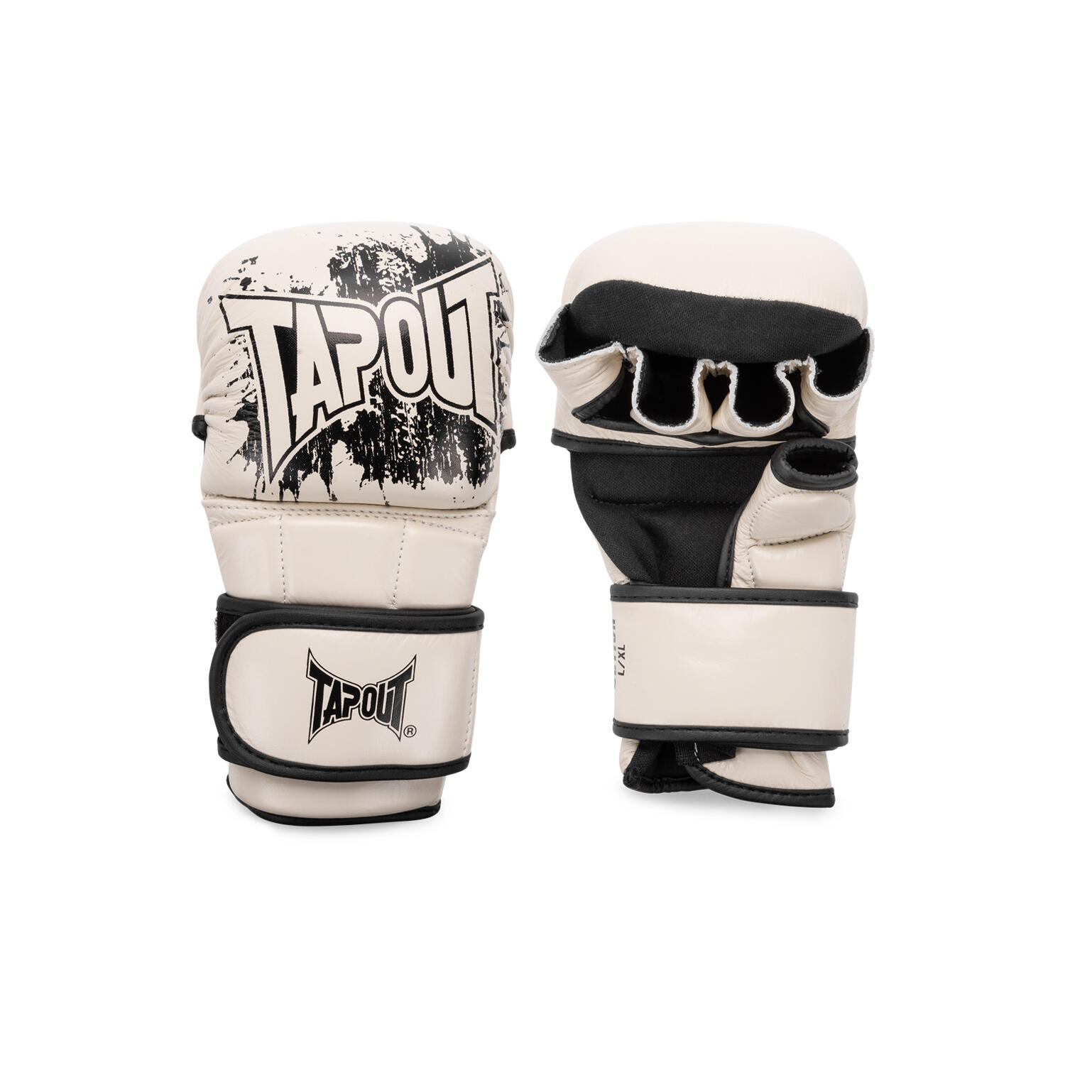 Tapout - Gants De Mma En Cuir Tapout Ruction (x2) - Mitaines De Combat - Blanc|noir - 38 S - Decathlon