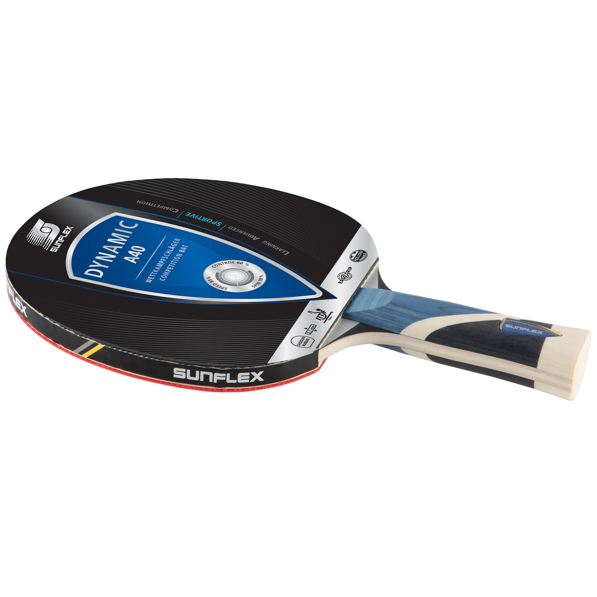Sunflex - Raquette De Tennis De Table Sunflex Dynamic A40 - Raquette De Tennis De Table - Noir|rouge - Droit - Decathlon