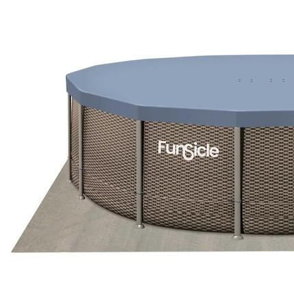 Piscine tubulaire ronde Funsicle Ø 4,57 m x H 1,22 m marron tressé