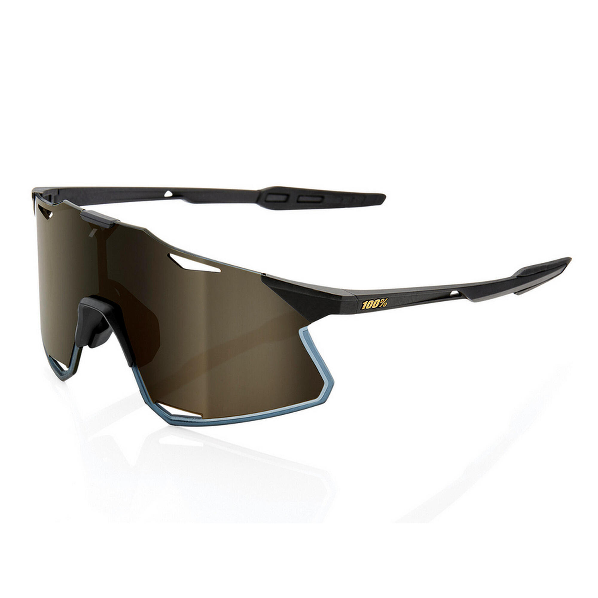 100% - Fahrrad-brille Hypercraft Mirror Lens, Schwarz - Lunettes De Soleil - Jaune|noir - Taille Unique - Decathlon